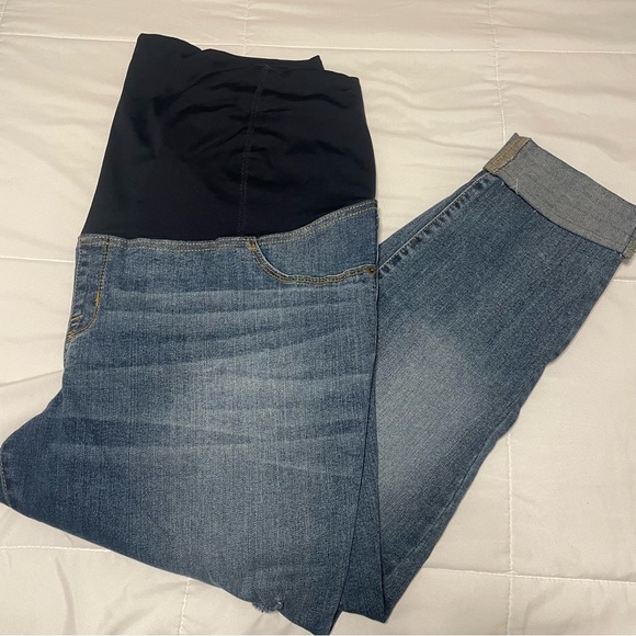 Isabel Maternity by Ingrid & Isabel Denim - Isabel Maternity Cuffed Skinny Jeans Size 18
